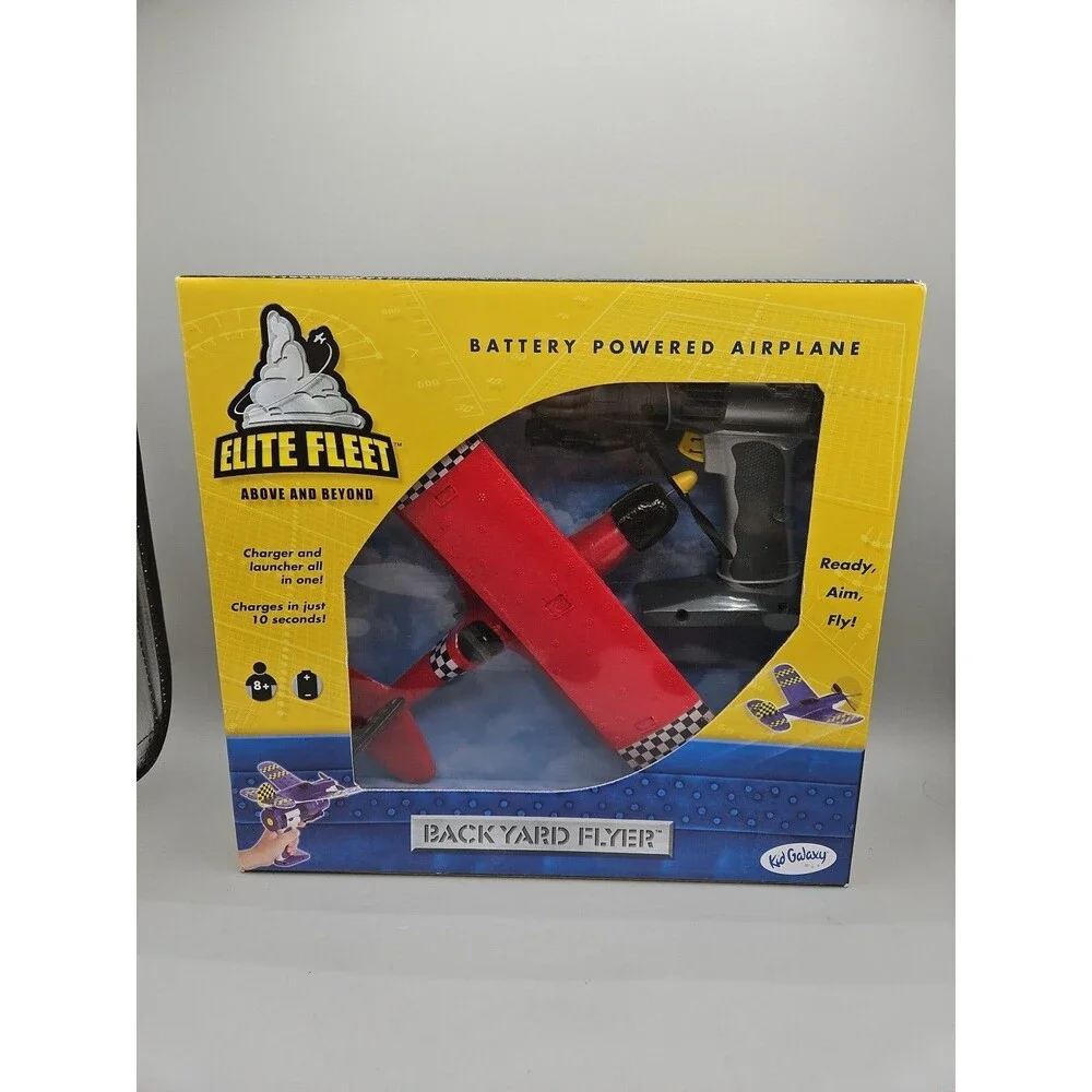 2007 Kid Galaxy Elite Fleet R/C Field Flyer Remote Control Biplane SEALED BOX